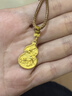 中國珠寶古法黃金吊墜喜上眉梢葫蘆足金掛墜項鏈禮物 約6.0g【金重多退少補(bǔ)】 曬單實拍圖
