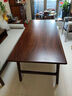森圓木方胡桃木大板茶桌椅組合羅漢床辦公室泡茶臺去客廳化書(shū)桌一體干泡桌 胡桃木單桌160*80*75厚3cm 曬單實(shí)拍圖