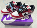 NIKE耐克SB Dunk Low黑白紅芝加哥 防滑耐磨 男女同款 低幫休閑板鞋 BQ6817-600 41 曬單實拍圖