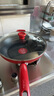 特福（Tefal）炒鍋有鈦不粘鍋家用炒菜鍋少油煙鍋32cm炒鍋佳溫紅心磁爐通用炒鍋 曬單實(shí)拍圖