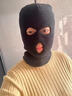 cs頭套面罩全臉巴拉克拉法帽冬季反恐精英蒙面摩托車(chē)保暖騎行面罩 三孔黑色頭套【1個(gè)】均碼 【內里加絨 持續鎖溫】 曬單實(shí)拍圖