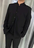 倉石一樹商務(wù)趙山河同款立領(lǐng)西裝外套男春秋痞帥新中式中山裝西服 黑色 2XL 曬單實(shí)拍圖