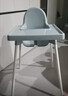 宜家（IKEA）ANTILOP安迪洛高腳寶寶椅嬰兒吃飯成長(cháng)椅家用餐椅兒童椅 藍灰色含托盤(pán) 曬單實(shí)拍圖