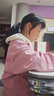 左西女童襯衫外套春秋款兒童上衣2025新款女大童長(zhǎng)袖襯衣潮 粉色 140 曬單實(shí)拍圖