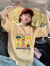 唐獅（TonLion）2025夏女圓領(lǐng)前胸卡通圖案短袖T恤 曬單實(shí)拍圖