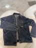潮與共美式工裝復古重磅牛仔外套男秋冬款硬漢休閑寬松潮流帥氣工裝夾克 DY3062藍灰色 M 適合100-120斤 曬單實(shí)拍圖
