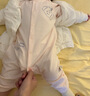 童泰（TONGTAI）嬰兒連體衣秋冬季純棉寶寶夾棉衣服兒童家居服哈衣爬服橘色90cm 曬單實(shí)拍圖