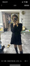 Olrain歐芮兒時(shí)尚套裝秋季女裝一字領(lǐng)不規則兩件套干練通勤 黑色 L 曬單實(shí)拍圖