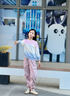 小豬彼特兒童工裝褲春秋款女童2025新款純棉褲子女大童秋裝女孩運動褲秋季 16096粉色【純棉】 120 cm 曬單實拍圖