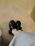 霍蜻黑色厚底小皮鞋女2025新款增高粗跟單鞋女英倫風(fēng)高跟鞋女樂(lè )福鞋女 黑色亮光 【跟高6.5cm】 38 (240mm) 曬單實(shí)拍圖