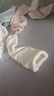 全棉時代兒童襪子嬰兒棉襪寶寶新生兒男女童中長筒襪 藍白藍 7.5cm 曬單實拍圖