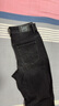 Lee428懶懶褲舒適直筒經(jīng)典五袋款磨毛黑色女牛仔褲 曬單實(shí)拍圖