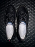 天美意鞋子男商場(chǎng)同款厚底套腳皮鞋男休閑鞋春秋款3NA01AM4 黑色 39 曬單實(shí)拍圖