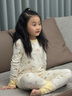 纖絲鳥(niǎo)童裝女童保暖內衣套裝兒童秋衣秋褲兩件套寶寶秋冬睡衣 曬單實(shí)拍圖