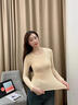浪莎保暖衣女肌底衣秋衣內搭無(wú)痕隱形薄款美體緊身打底衫女士美膚衣女 曬單實(shí)拍圖