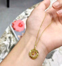 中國黃金（CHINA GOLD）黃金項鏈女士足金莫比烏斯環(huán)吊墜套鏈七夕情人節(jié)禮物送女朋友老婆 今/次日達(dá) 精工約3.1-3.2g玫瑰/情人節(jié)禮盒 曬單實拍圖