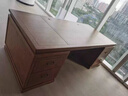 新中式全實(shí)木辦公桌老板桌椅組合簡(jiǎn)約董事長(cháng)總裁大班臺辦公室家具 1.8米或2米辦公桌（白蠟木） 曬單實(shí)拍圖