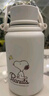 史努比（SNOOPY）保溫杯大容量316不銹鋼男女士水壺學(xué)生便攜泡茶喝水杯子1200ML 白 曬單實(shí)拍圖