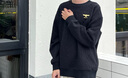 BOY LONDON【秋日極簡】潮牌秋季新品情侶款字母提花休閑衛(wèi)衣N03029 黑色 S 曬單實拍圖