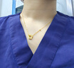 潮宏基 星星愛(ài)心流蘇5G黃金項鏈女士足金套鏈生日禮物計價(jià) C4.35g 鏈長(cháng)約42cm+延長(cháng)鏈 曬單實(shí)拍圖