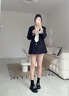 卓詩尼厚底樂福鞋女2025新款小皮鞋秋冬季襪靴加絨靴子中筒馬丁靴女靴子 黑色單里【跟高5cm】 34 曬單實拍圖