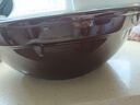 欽呈（QINCHENG）老式大號家用盆陶瓷瓦盆和面盆瓷盆和面陶加厚揉面廚房活面發(fā)面 大號紅釉和面盆 40cm 1個(gè) 曬單實(shí)拍圖