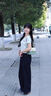 Ehangy包包女款2025年新款鏈條斜挎包時(shí)尚款小方包七夕情人節禮物送女友 米白配綠 曬單實(shí)拍圖
