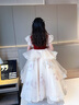 DOMIAMIAKIDS女童晚禮服輕奢高端生日公主裙秋冬兒童主持人鋼琴演奏演出服 黑色 【贈裙撐】 均碼 160cm 曬單實(shí)拍圖