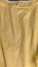 Olrain歐芮兒黃色法式T恤女裝秋季新款假兩件一字領(lǐng)溫柔風(fēng)上衣 杏色 M 曬單實(shí)拍圖