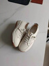 啄木鳥(niǎo)真皮2025春秋小皮鞋女?huà)寢屝浀姿筛獾?025休閑搖搖鞋風(fēng)單鞋 米色 36 曬單實(shí)拍圖