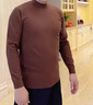 JASONWOOD高端品牌精仿純羊毛衫秋冬新款半高領(lǐng)毛衣男士冬季保暖打底衫t恤 高檔古銅色秋季款【現(xiàn)貨速達(dá)】 XL 建議【130斤-145斤】 曬單實(shí)拍圖