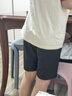唐獅男童夏季冰感短褲彈力透氣運動(dòng)速干褲 黑色 150 曬單實(shí)拍圖