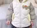 巴拉巴拉童裝寶寶羽絨服保暖嬰兒外套兒童冬季兩件套萌趣男童女童 奶白10501 100 外套充絨34g+馬甲充絨21g 曬單實(shí)拍圖