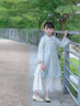 旗鉑旗袍女童春秋2025新款兒童國(guó)風(fēng)新中式漢服女孩古風(fēng)古裝唐裝秋 月綺羅長(zhǎng)袖藍(lán) 不含配飾 120 曬單實(shí)拍圖