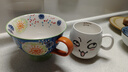 松發(fā)瓷器陶瓷馬克杯大容量早餐杯杯子男咖啡杯辦公喝水杯女 橘綠大花 曬單實(shí)拍圖