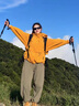 具趣連帽外套戶(hù)外登山服女2025春秋新款休閑運動(dòng)工裝夾克上衣潮衣 向日葵橘色（無(wú)內膽） M 建議體重95-120斤左右 曬單實(shí)拍圖