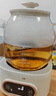 美的（Midea）花漾0膠水全玻璃全自動(dòng)養(yǎng)生壺 辦公室多功能煮茶壺 燒水壺恒溫電熱水壺煮茶器花茶壺1L YS10B101 曬單實(shí)拍圖