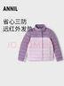 安奈兒童裝男女童短款立領(lǐng)羽絨服2025冬新款 匯靈紫 140cm 曬單實(shí)拍圖