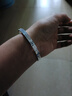 北京黃金交易中心有限公司足銀999三面碎碎冰開(kāi)口手鐲實(shí)心純銀銀鐲子送女友媽媽節日禮物20g 曬單實(shí)拍圖