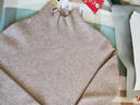斐特瑪2025秋冬新款針織衫女半高領(lǐng)套頭黑色打底衫女內搭修身羊毛衣上衣 淺燕麥  （半高領(lǐng)-無(wú)縫羊毛款） M 適合95-110斤 曬單實(shí)拍圖