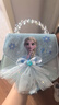 迪士尼（Disney）冰雪奇緣艾莎兒童包可愛(ài)小香風(fēng)紗裙皮革斜挎包零錢(qián)包公主生日禮物 曬單實(shí)拍圖