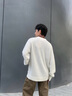 Calvin KleinJeans25秋季新款男士休閑通勤ck肌理感圓領(lǐng)內(nèi)搭針織毛衣4RD399G YAS-牛乳白 S 曬單實(shí)拍圖