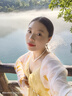 她池V領(lǐng)連衣裙2025夏季新款女裝度假風(fēng)優(yōu)雅大擺中長(zhǎng)款高腰吊帶裙 金盞黃 L 曬單實(shí)拍圖
