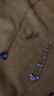 XUPING旭平首飾仿水晶【晶藤花絡(luò)】ins簡(jiǎn)約手鏈女生日常送生日禮物gdx 紫羅蘭色 約17+3cm 曬單實(shí)拍圖
