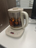 摩動(dòng)（modong）全玻璃養生壺不含膠0涂層恒溫壺1.5L大容量花茶壺煮茶壺燒水壺煮粥煮茶器800W電熱水壺MD-YS02-C 曬單實(shí)拍圖