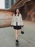 香影復古工裝風(fēng)短款外套女2025秋季新款休閑英倫風(fēng)小個(gè)子翻領(lǐng)風(fēng)衣 米咖 S 曬單實(shí)拍圖
