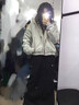 圣保美羽絨棉服女冬季連帽工裝外套2025新款加厚短款保暖派克服棉衣棉襖 灰白色 S 碼 曬單實(shí)拍圖