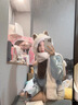 XINBUCKS正品毛絨帽子圍巾手套一體女冬季帽子圍脖狐貍三件套保暖加厚加大 米色 適合54-59CM 曬單實(shí)拍圖