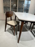 顧家家居新中式加厚臺面簡(jiǎn)約實(shí)木方變圓巖板餐桌家用桌子椅子全套DS7310T 1.3M餐桌(黑色）+（實(shí)木）鹿鹿黑椅*4 曬單實(shí)拍圖