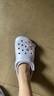 卡駱馳（CROCS）白鹿同款經(jīng)典洞洞鞋百搭舒適輕便沙灘鞋包頭鞋|10001 霜紫色-5BO 37 /38(230mm) 曬單實(shí)拍圖